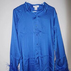 (NWT) Women's Blue L.I.F.E Blouse - XL